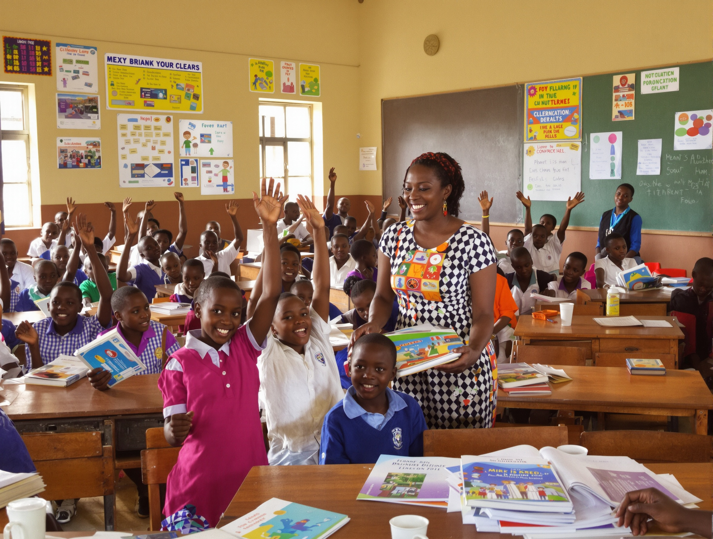 Distribution de fournitures scolaires au Sénégal